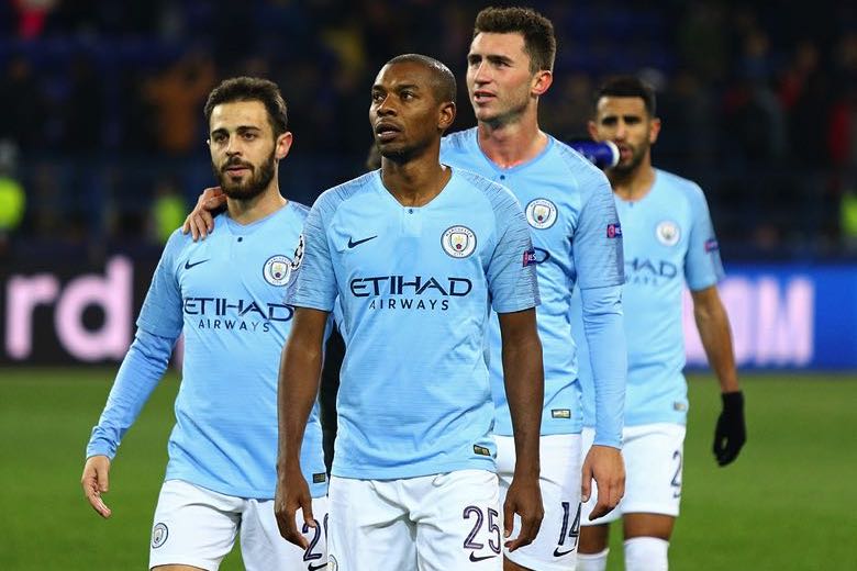 Man City players looking forlorn
